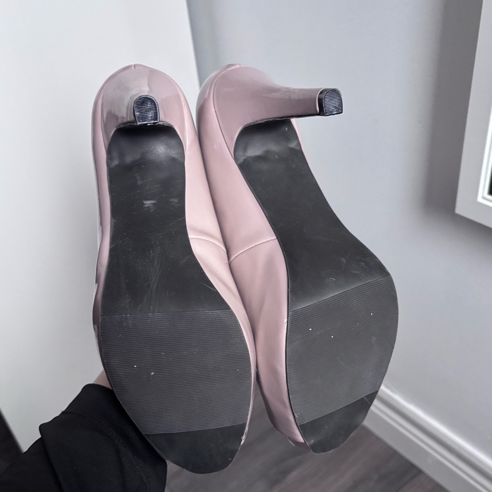 Mauve Open Toe Heels - Picture 5 of 10